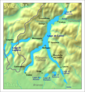 Озеро Комо. Карта фото