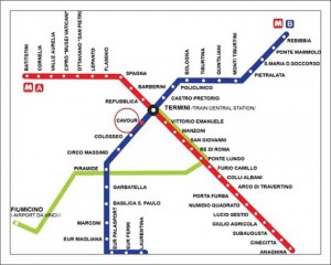 Карта метро Рима фото